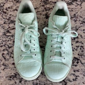 Adidas Leather Mint Stan Smith Croc Reptile Shoes
